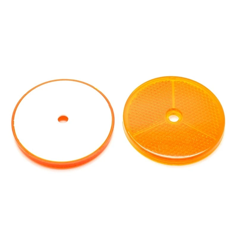 2 Catadioptres Ronds Orange 80 Mm – Image 3