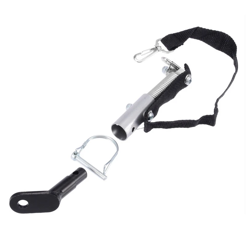 Attache Remorque Vélo Sur Axe De Roue Avec Ressort Et Sangle De Sécurité – Image 6