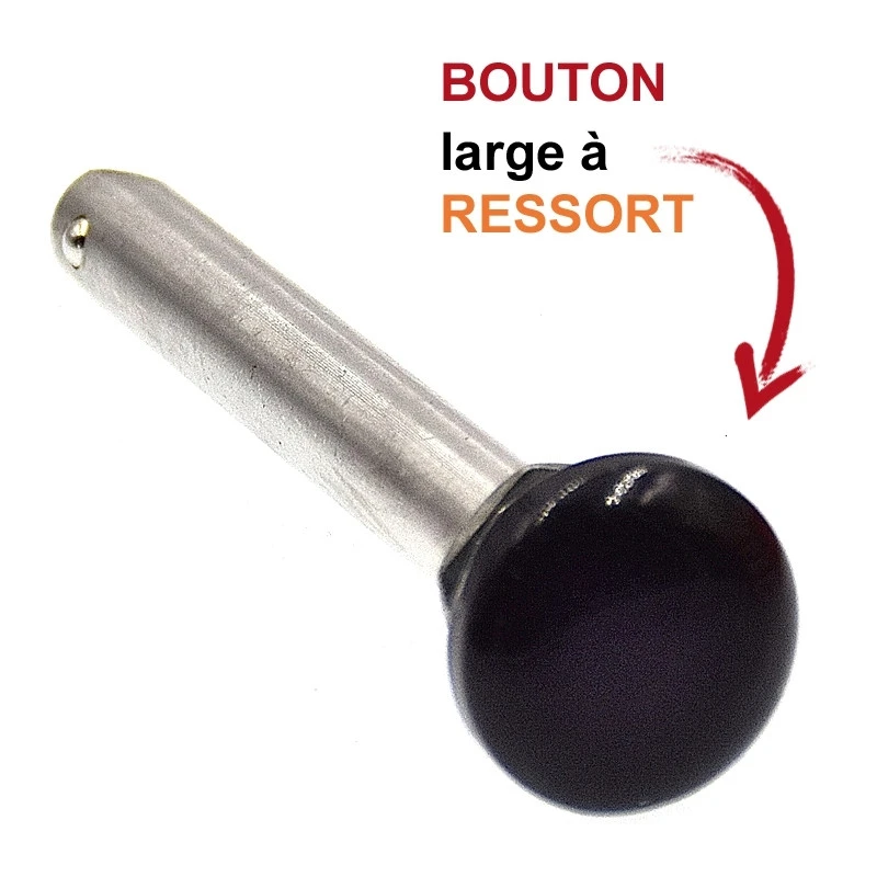 Axe Roue Fauteuil Roulant Inox Gros Boulon D.12,7 Mm – Image 2