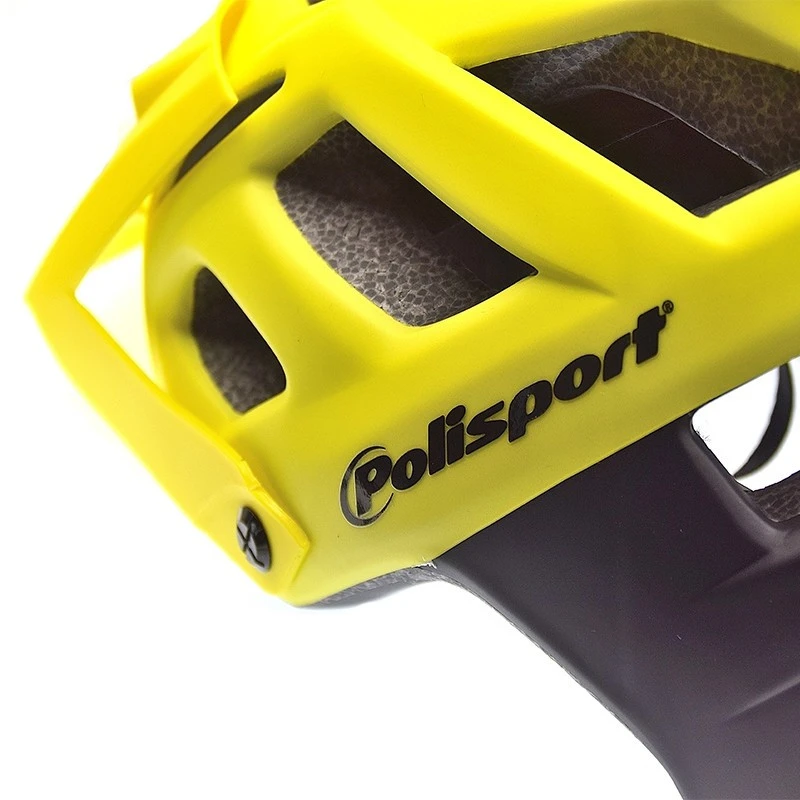 Casque VTT POLISPORT E3 Jaune Fluo - Noir Mat - Tailles M Ou L â Image 6