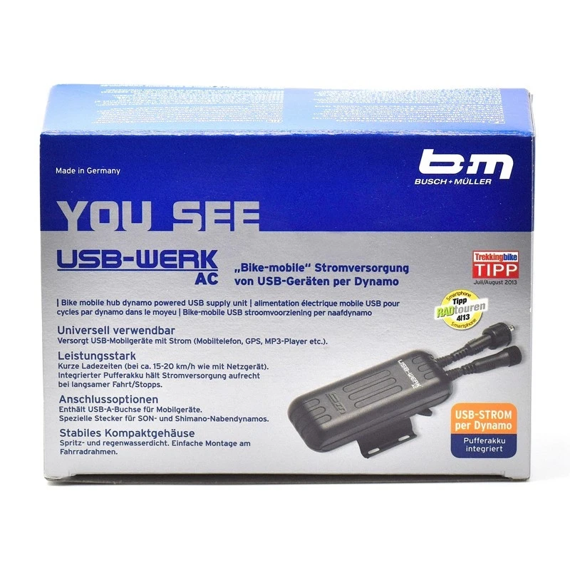 BUSCH & MULLER Chargeur Universel USB-Werk Sur Dynamo Batterie Tampon Intégrée – Image 6