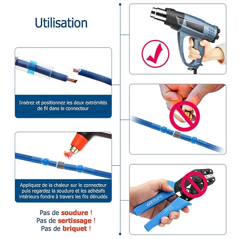 Coffret 500 Manchons Thermo-soudable Auto Soudeur étanche – Image 6