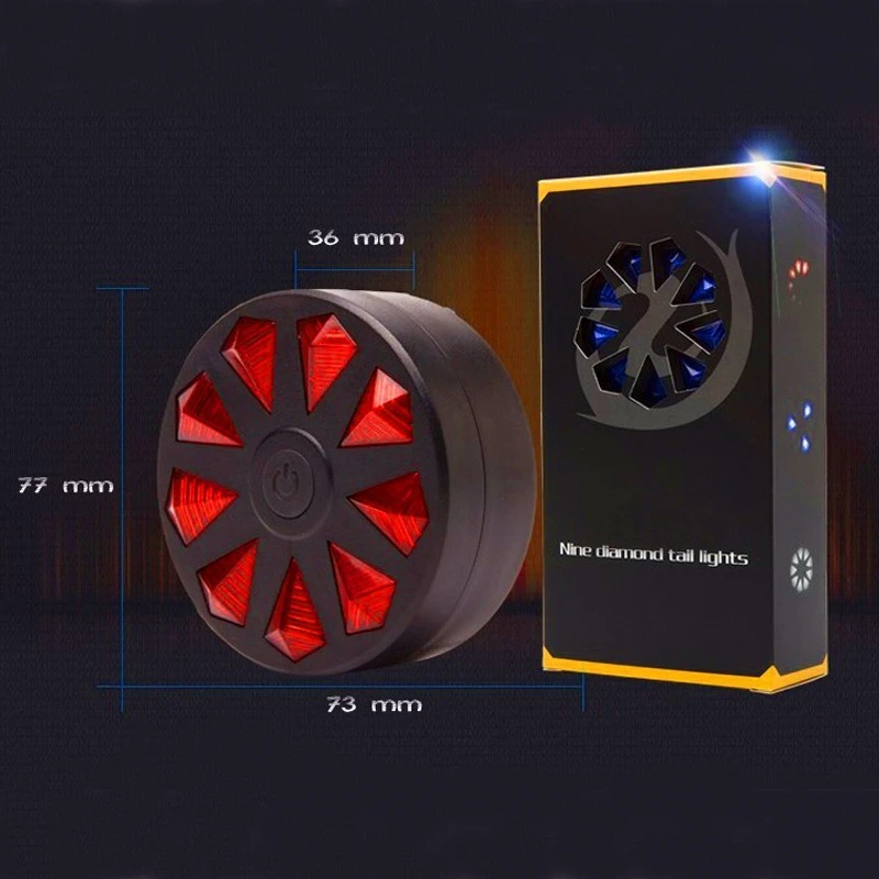 Eclairage DIAMANT Vélo 9 LED Haute Luminosité – Image 2