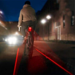 Eclairage Vélo Arrière Avec Laser Piste Cyclable Lumineuse