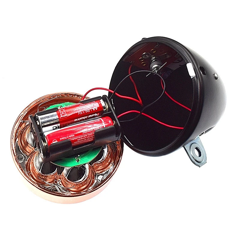 Eclairage Vélo Rétro à Pile Sur Fourche Noir Et Cuivre – Image 4