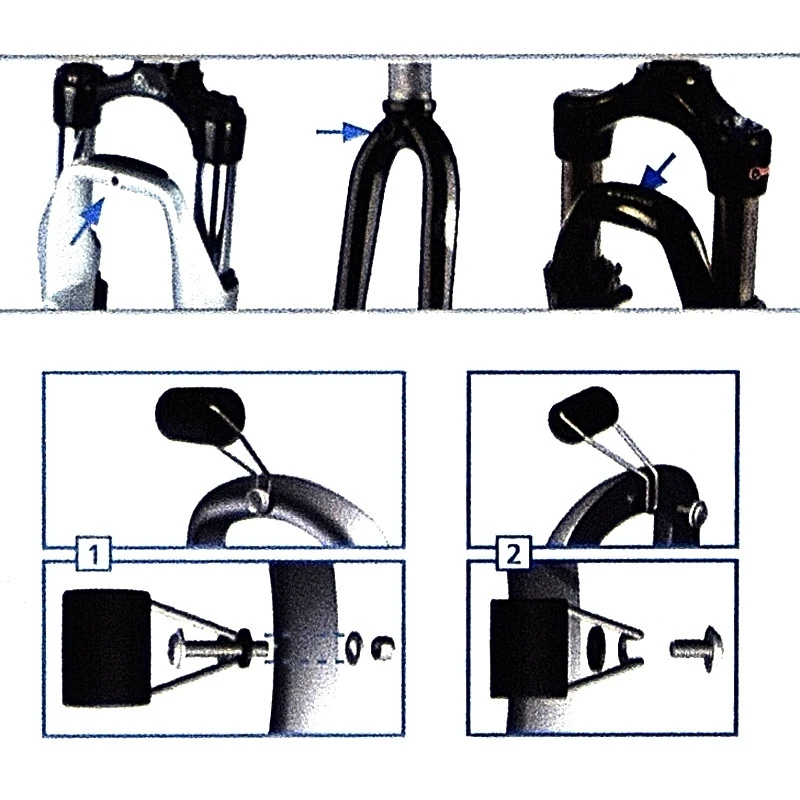 RIXEN & KAUL Espace Supplémentaire Pour Feu Avant Sur Fourche Ou Cadre De Vélo – Image 2