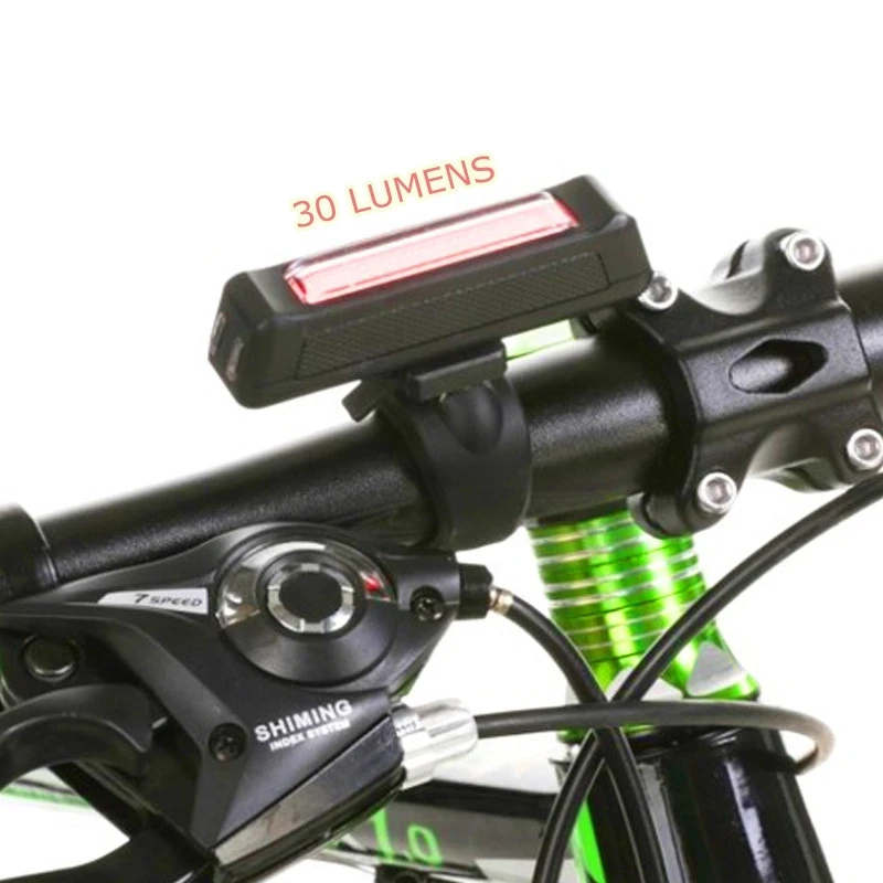 Feu Vélo Arrière 30 Lumens Rechargeable USB Comet Moon – Image 2
