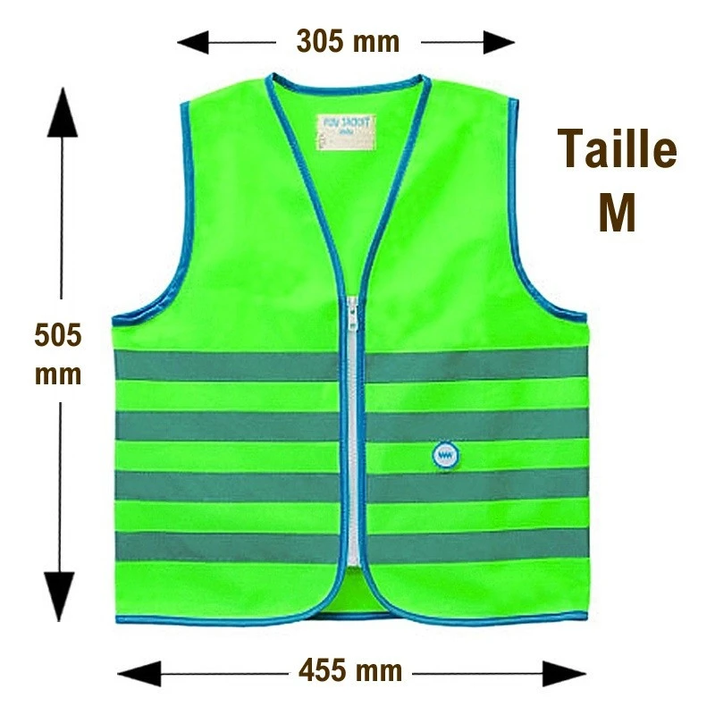 Gilet De Sécurité Enfant à Vélo Haute Visibilité Vert Wowow – Image 4