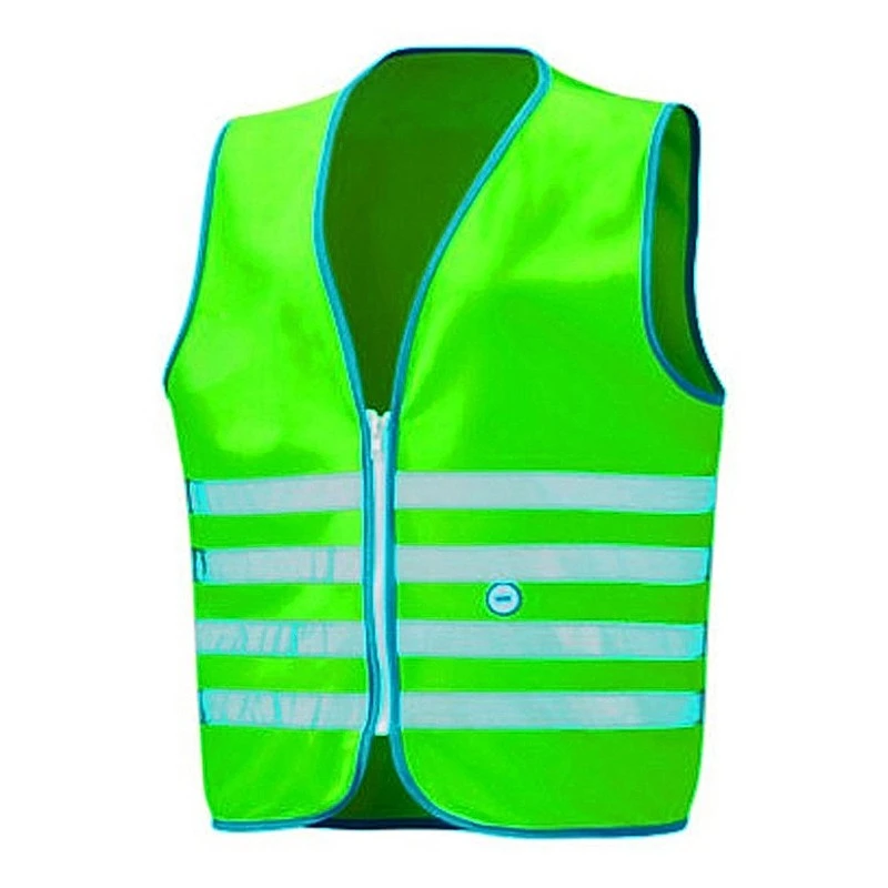 Gilet De Sécurité Enfant à Vélo Haute Visibilité Vert Wowow – Image 6