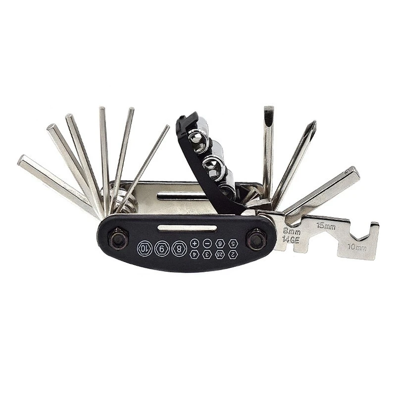 Kit De 17 Outils Pour Vélo + Sacoche