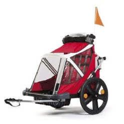 Remorque Vélo Bellelli B-Taxi 2 Enfants Rouge/Blanc