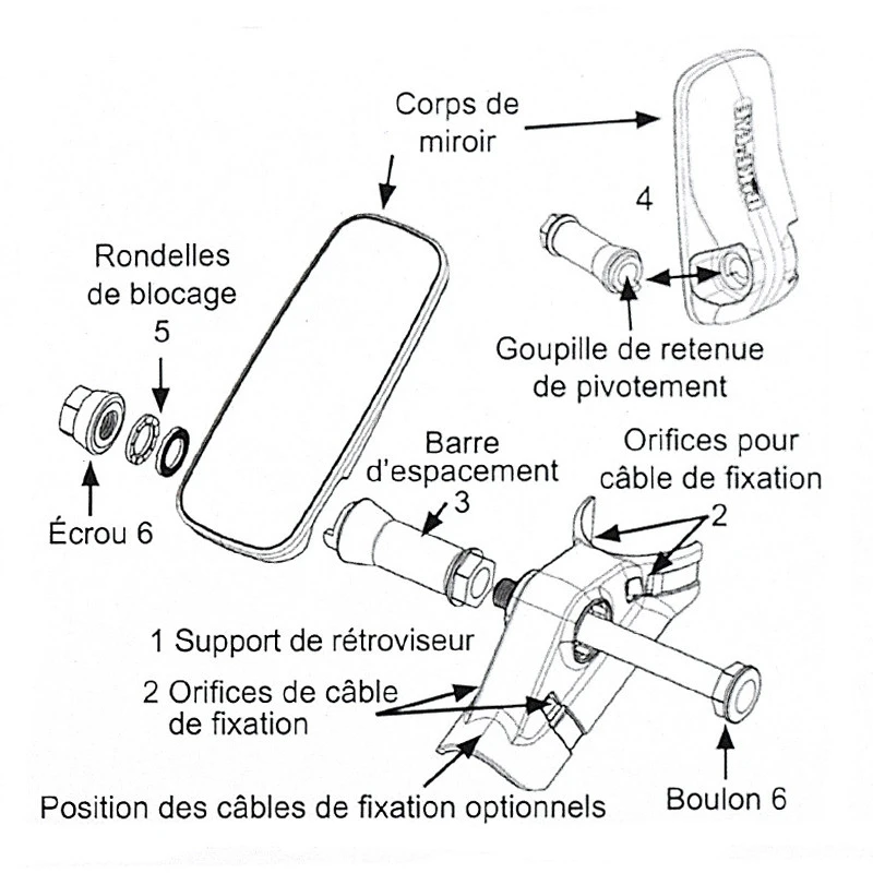 Rétroviseur BIKE EYE à Fixer Sur Le Cadre - Model LXS – Image 3