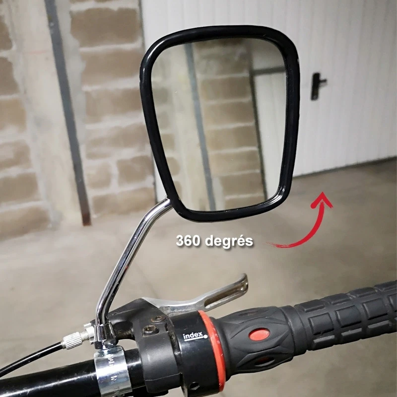 Point Rétroviseur Rectangulaire Orientable Pour Vélo – Image 2