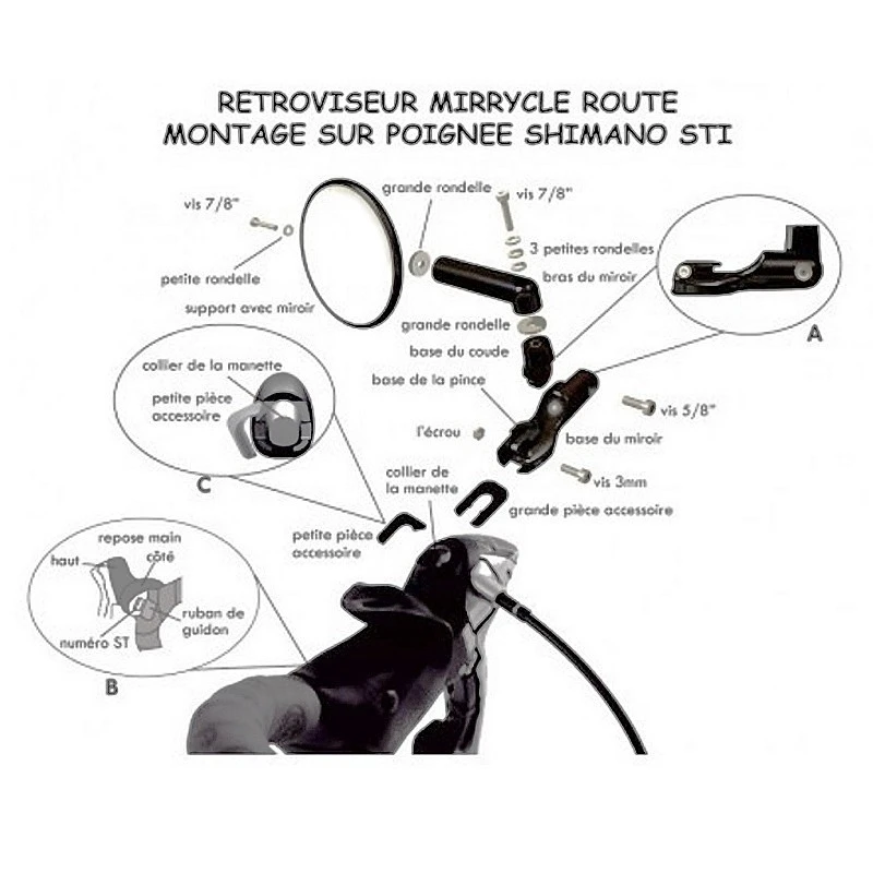 Rétroviseur ROAD Mirrycle Pour Cocotte Shimano STI – Image 4