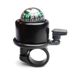 Sonnette De Vélo Avec Boussole - Noir